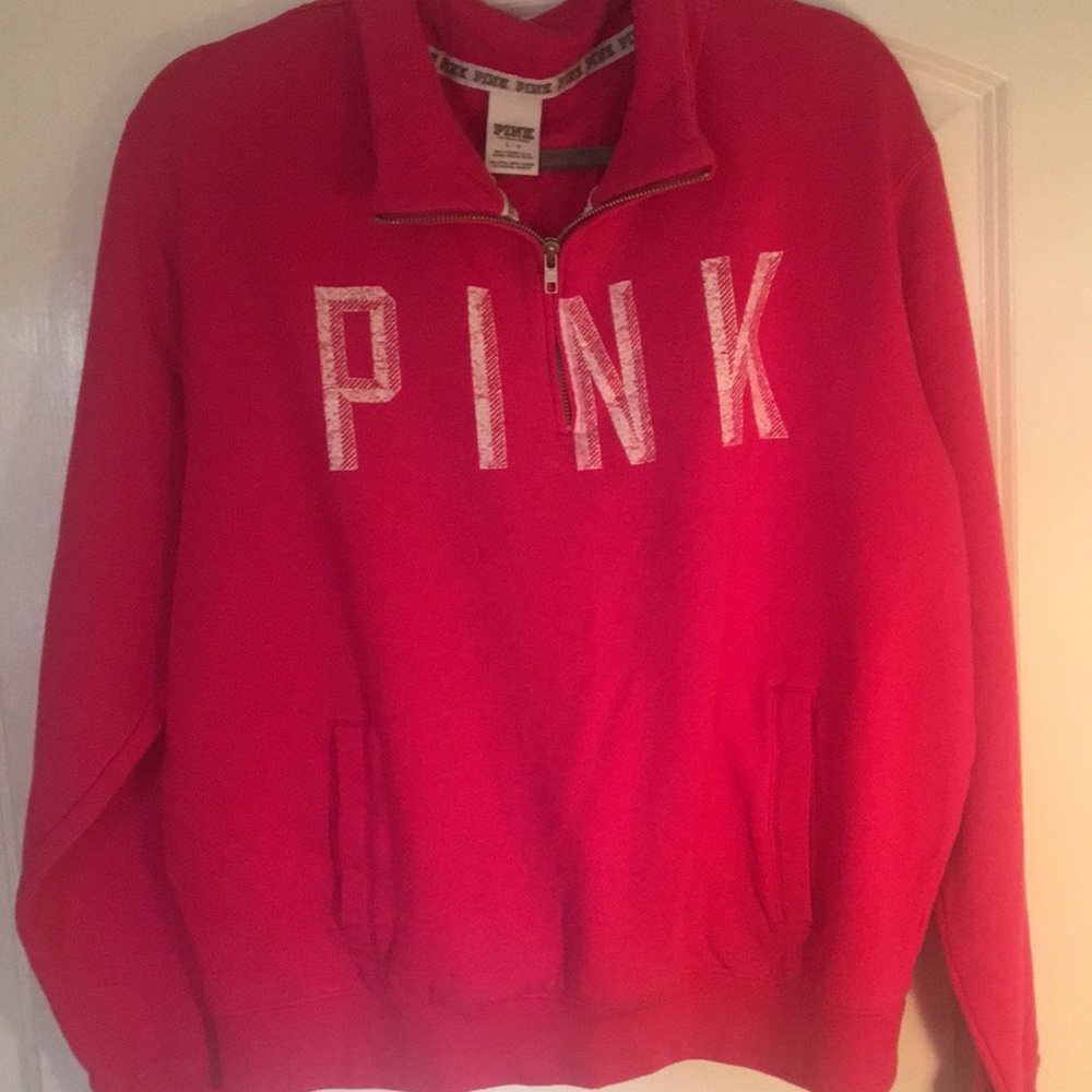 Victoria’s Secret Pink Quarter Zip Sweat Shirt